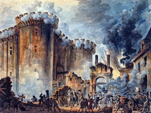 Presa de la Bastille durant la Revolució francesa (1789).